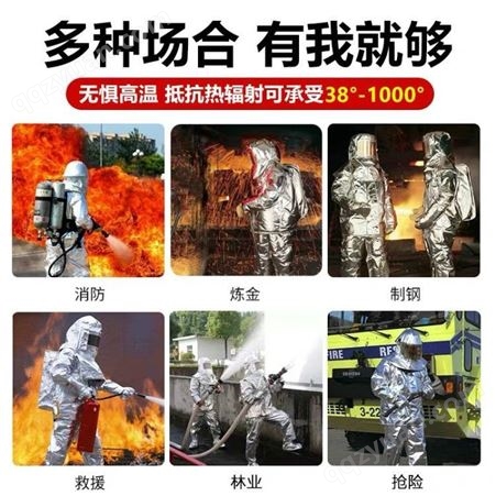 锦程JC-BH02消防避火服铝箔复合布玻璃厂用
