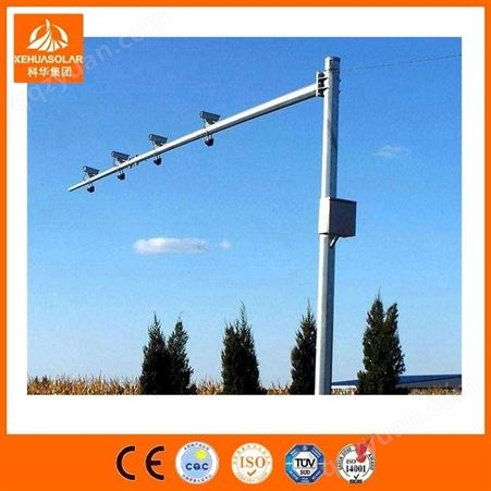 科华光电 双悬臂监控灯杆交通八角信号灯杆道路监控杆八角杆6.5米8米