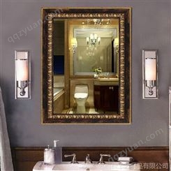 欧式复古浴室镜 定制洗手间卫浴镜框挂镜 仿古镜子 ps发泡