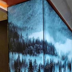 幕墙玻璃 水墨画夹丝玻璃 格美特超长超宽钢化玻璃 风景花鸟人文图案可选择定制 优良材质