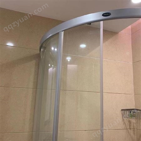 热弯玻璃 弯钢玻璃 来图定制 室内淋浴房洗手间卫生间隔断