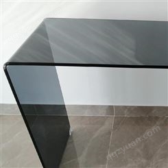 直角弯玻璃 90度热弯玻璃 异形玻璃批发 玻璃桌面茶几定制
