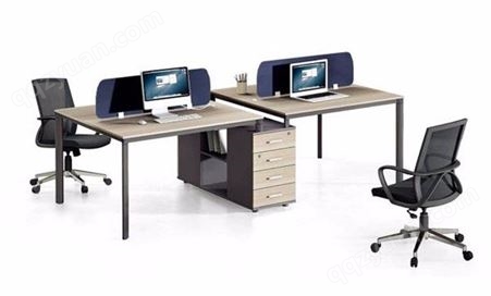 办公桌电脑桌财务桌经理桌老板桌双人位职员桌办公组合拐角桌 1.2黑单人位左侧柜
